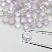 87.25 Carat Pink Amethyst 6-6.5mm Rose Cut Round Shape A Grade Cabochons Parcel - Total 83 Pcs.