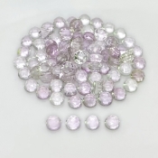 87.25 Carat Pink Amethyst 6-6.5mm Rose Cut Round Shape A Grade Cabochons Parcel - Total 83 Pcs.