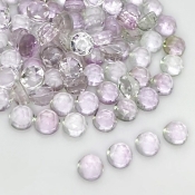 87.25 Carat Pink Amethyst 6-6.5mm Rose Cut Round Shape A Grade Cabochons Parcel - Total 83 Pcs.