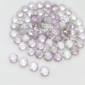87.25 Carat Pink Amethyst 6-6.5mm Rose Cut Round Shape A Grade Cabochons Parcel - Total 83 Pcs.