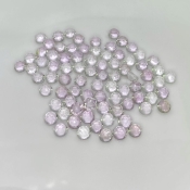 87.25 Carat Pink Amethyst 6-6.5mm Rose Cut Round Shape A Grade Cabochons Parcel - Total 83 Pcs.