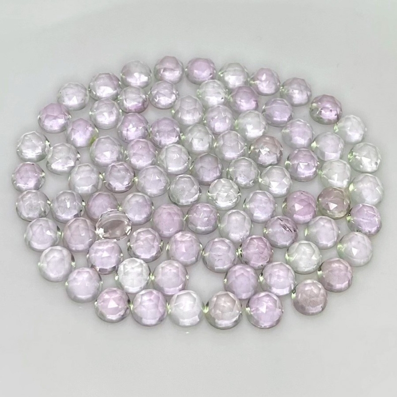 87.25 Carat Pink Amethyst 6-6.5mm Rose Cut Round Shape A Grade Cabochons Parcel - Total 83 Pcs.