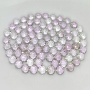 87.25 Carat Pink Amethyst 6-6.5mm Rose Cut Round Shape A Grade Cabochons Parcel - Total 83 Pcs.