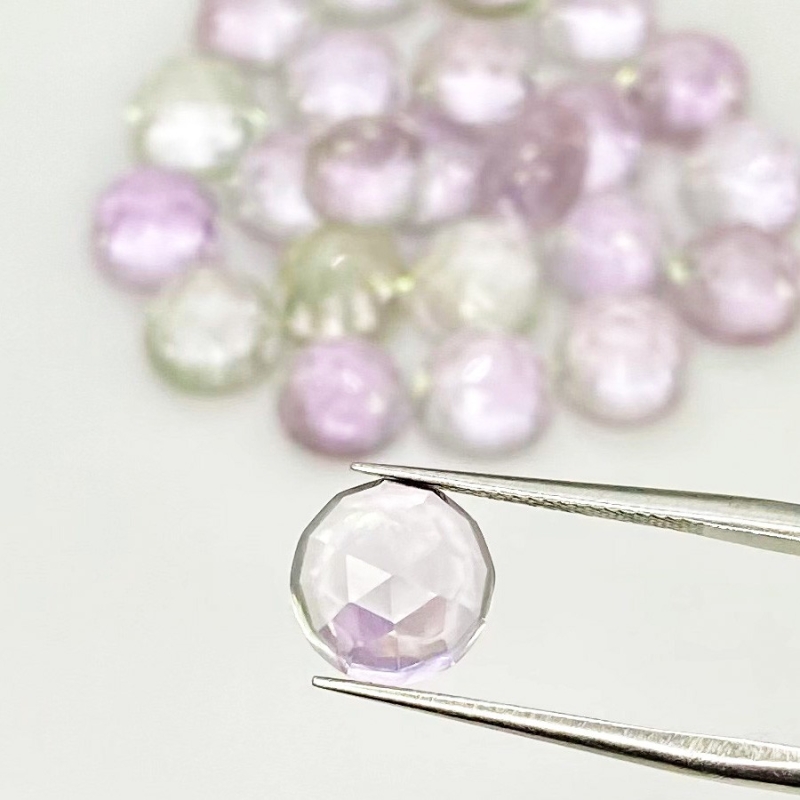79.45 Carat Pink Amethyst 9mm Rose Cut Round Shape A+ Grade Cabochons Parcel - Total 24 Pcs.