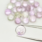 79.45 Carat Pink Amethyst 9mm Rose Cut Round Shape A+ Grade Cabochons Parcel - Total 24 Pcs.