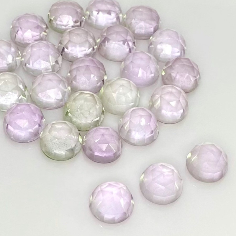 79.45 Carat Pink Amethyst 9mm Rose Cut Round Shape A+ Grade Cabochons Parcel - Total 24 Pcs.