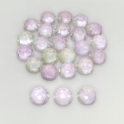 79.45 Carat Pink Amethyst 9mm Rose Cut Round Shape A+ Grade Cabochons Parcel - Total 24 Pcs.