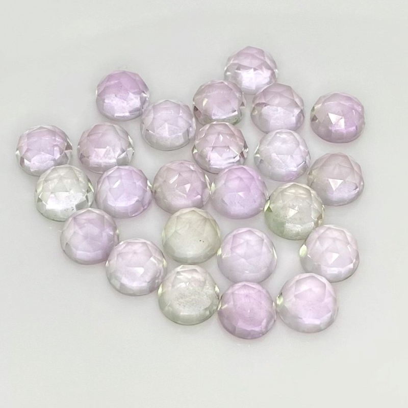 79.45 Carat Pink Amethyst 9mm Rose Cut Round Shape A+ Grade Cabochons Parcel - Total 24 Pcs.
