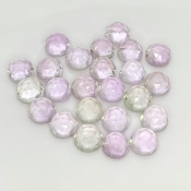 79.45 Carat Pink Amethyst 9mm Rose Cut Round Shape A+ Grade Cabochons Parcel - Total 24 Pcs.