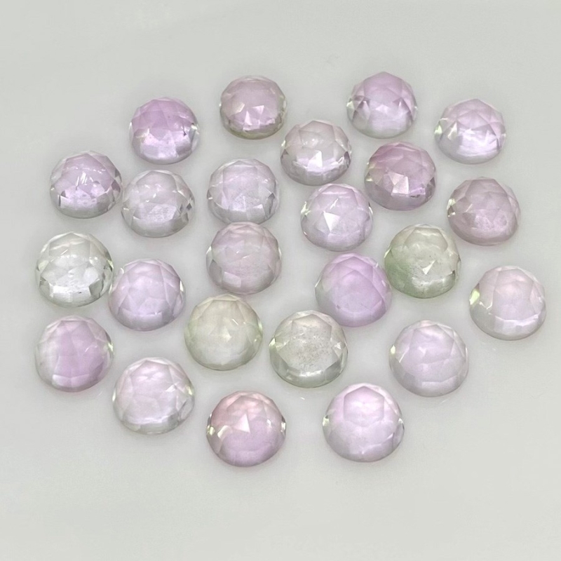 79.45 Carat Pink Amethyst 9mm Rose Cut Round Shape A+ Grade Cabochons Parcel - Total 24 Pcs.