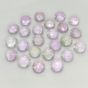 79.45 Carat Pink Amethyst 9mm Rose Cut Round Shape A+ Grade Cabochons Parcel - Total 24 Pcs.