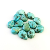 108.6 Carat Turquoise 18x13mm Smooth Pear Shape A Grade Cabochons Parcel - Total 13 Pcs.
