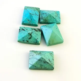 81.80 Carat Turquoise 20x15mm Smooth Fancy Shape A Grade Cabochons Parcel - Total 5 Pcs.