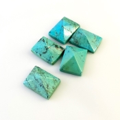 81.80 Carat Turquoise 20x15mm Smooth Fancy Shape A Grade Cabochons Parcel - Total 5 Pcs.