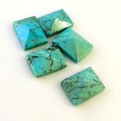 81.80 Carat Turquoise 20x15mm Smooth Fancy Shape A Grade Cabochons Parcel - Total 5 Pcs.