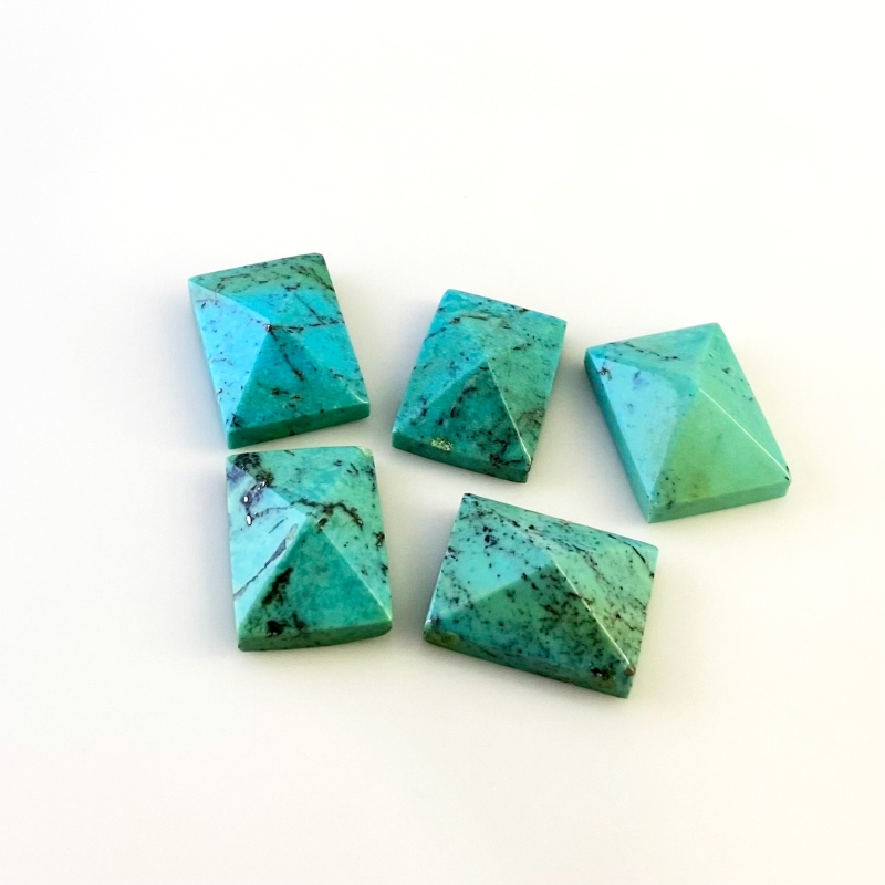 81.80 Carat Turquoise 20x15mm Smooth Fancy Shape A Grade Cabochons Parcel - Total 5 Pcs.