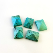 81.80 Carat Turquoise 20x15mm Smooth Fancy Shape A Grade Cabochons Parcel - Total 5 Pcs.