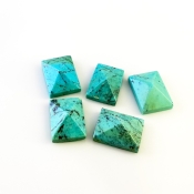 81.80 Carat Turquoise 20x15mm Smooth Fancy Shape A Grade Cabochons Parcel - Total 5 Pcs.