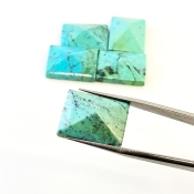 81.80 Carat Turquoise 20x15mm Smooth Fancy Shape A Grade Cabochons Parcel - Total 5 Pcs.