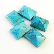 88.55 Carat Turquoise 20x15mm Smooth Fancy Shape A Grade Cabochons Parcel - Total 5 Pcs.