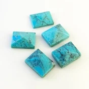 88.55 Carat Turquoise 20x15mm Smooth Fancy Shape A Grade Cabochons Parcel - Total 5 Pcs.
