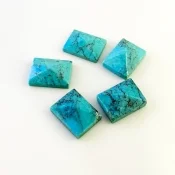 88.55 Carat Turquoise 20x15mm Smooth Fancy Shape A Grade Cabochons Parcel - Total 5 Pcs.