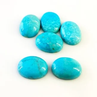 77.50 Carat Turquoise 20x15mm Smooth Oval Shape AA Grade Cabochons Parcel - Total 6 Pcs.