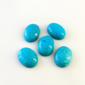 78.85 Carat Turquoise 20x15mm Smooth Oval Shape AA Grade Cabochons Parcel - Total 5 Pcs.
