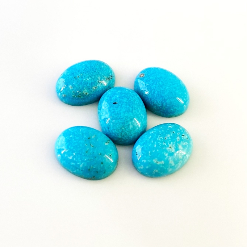 78.85 Carat Turquoise 20x15mm Smooth Oval Shape AA Grade Cabochons Parcel - Total 5 Pcs.