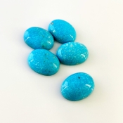 78.85 Carat Turquoise 20x15mm Smooth Oval Shape AA Grade Cabochons Parcel - Total 5 Pcs.
