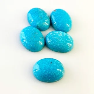 78.85 Carat Turquoise 20x15mm Smooth Oval Shape AA Grade Cabochons Parcel - Total 5 Pcs.