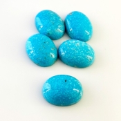 78.85 Carat Turquoise 20x15mm Smooth Oval Shape AA Grade Cabochons Parcel - Total 5 Pcs.
