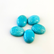 68.85 Carat Turquoise 20x15mm Smooth Oval Shape AA Grade Cabochons Parcel - Total 5 Pcs.
