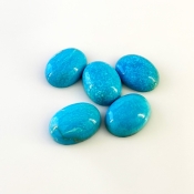 80.15 Carat Turquoise 20x15mm Smooth Oval Shape AA Grade Cabochons Parcel - Total 5 Pcs.