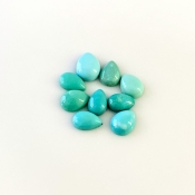 8.70 Cts. Turquoise 7.5x5-9x7mm Smooth Pear Shape AA+ Grade Cabochons Parcel - Total 9 Pcs.