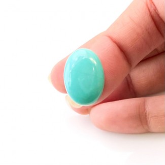 Turquoise Smooth Oval Shape AA+ Grade Loose Cabochon - 18x13mm - 1 Pc. - 9.35 Cts.