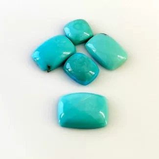 24.75 Cts. Turquoise 2.93-7.47Cts. Smooth Mix Shape AA+ Grade Cabochons Parcel - Total 5 Pcs.