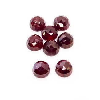 27.20 Carat Garnet 8mm Rose Cut Round Shape AA Grade Cabochons Parcel - Total 8 Pcs.
