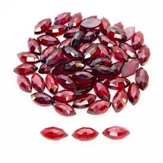 93.50 Carat Garnet 10x5mm Rose Cut Marquise Shape AA Grade Cabochons Parcel - Total 59 Pcs.