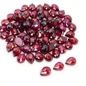 119 Carat Garnet 8x6mm Rose Cut Pear Shape AA Grade Cabochons Parcel - Total 72 Pcs.