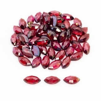 90.65 Carat Garnet 10x5mm Rose Cut Marquise Shape AA Grade Cabochons Parcel - Total 59 Pcs.