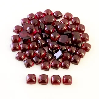 126.15 Carat Garnet 6mm Smooth Square Cushion Shape AA Grade Cabochons Parcel - Total 67 Pcs.