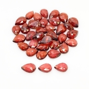 36.82 Carat Garnet 7x5-8x5.5mm Rose Cut Pear Shape AA Grade Cabochons Parcel - Total 37 Pcs.