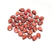 36.82 Carat Garnet 7x5-8x5.5mm Rose Cut Pear Shape AA Grade Cabochons Parcel - Total 37 Pcs.