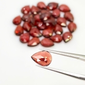 39.5 Carat Garnet 8x6mm Rose Cut Pear Shape AA Grade Cabochons Parcel - Total 29 Pcs.
