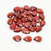 39.5 Carat Garnet 8x6mm Rose Cut Pear Shape AA Grade Cabochons Parcel - Total 29 Pcs.