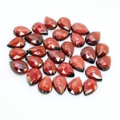 39.5 Carat Garnet 8x6mm Rose Cut Pear Shape AA Grade Cabochons Parcel - Total 29 Pcs.
