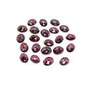52.80 Carat Garnet 8.5x6.5-9x7mm Rose Cut Oval Shape A Grade Cabochons Parcel - Total 22 Pcs.