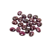 52.80 Carat Garnet 8.5x6.5-9x7mm Rose Cut Oval Shape A Grade Cabochons Parcel - Total 22 Pcs.