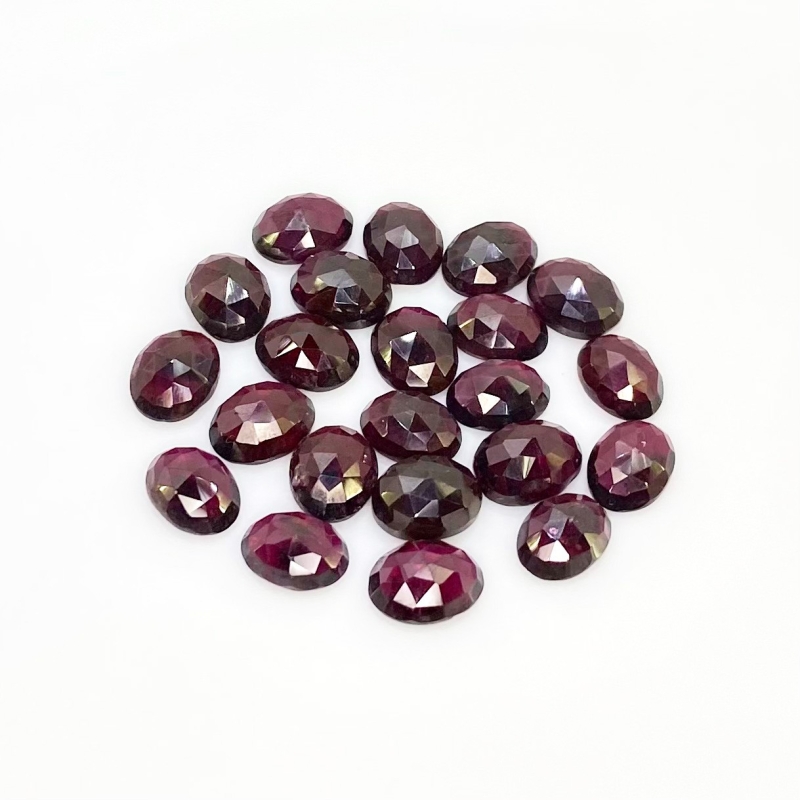 52.80 Carat Garnet 8.5x6.5-9x7mm Rose Cut Oval Shape A Grade Cabochons Parcel - Total 22 Pcs.